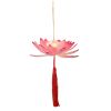 Portable Blossom Lotus Flower Light Lamp with Handle for Chinese Lantern Festival - Pink