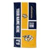 [Personalization Only] OFFICIAL NHL Colorblock Personalized Beach Towel - Nashville Predators