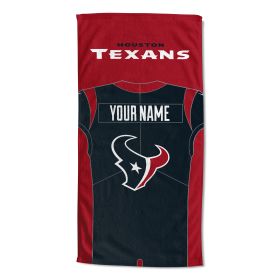 [Personalization Only] OFFICIAL NFL Jersey Personalized Beach Towel - Houston Texans