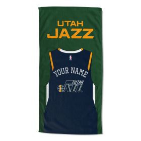 [Personalization Only] OFFICIAL NBA Jersey Personalized Beach Towel - Utah Jazz