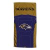 [Personalization Only] OFFICIAL NFL Jersey Personalized Beach Towel - Baltimore Ravens