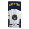 [Personalization Only] OFFICIAL MLB Jersey Personalized Beach Towel - Milwaukee Brewers