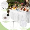 4 Feet Plastic Party Ice Folding Table with Matching Skirt