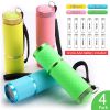 Glow In Dark Flashlight; Rubber Coated Mini 9 LED Flashlight; Portable Handy Light For Camping; Hiking; Night Reading; Cycling; Backpacking