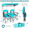 Portable Folding Camping Canopy Chairs with Cup Holder