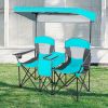 Portable Folding Camping Canopy Chairs with Cup Holder