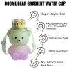 Cute Water Bottle 27oz With Strap Portable Leakproof BPA-free Kawaii Bear Straw Drink Bottles